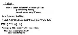 Detailed specifications for 14K and 18K gold-plated spacer beads for DIY jewelry making