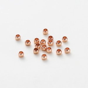 Polished 14K gold plated stopper beads for DIY jewelry making with smooth round finish