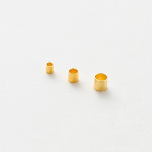 Trois tailles de tubes à écraser plaqués or 14K et perles d'espacement pour bijoux DIY