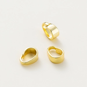 Detailed view of 14K gold-plated clasp connectors for DIY jewelry necklace making