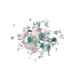 Irregular mixed color iridescent crystal glass stones for DIY nail art and crafts