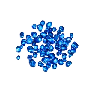 Pierres de verre bleues irrégulières pour décor d'aquarium et remplissage de vase