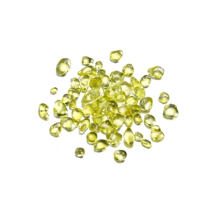 Pierres en verre concassé jaune-vert translucides pour aquarium et décor DIY