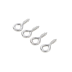 Polished silver screw eye pins in 14K/18K gold plated copper for DIY jewelry making