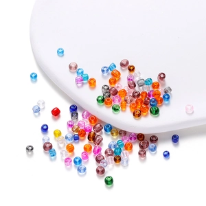 Mélange de perles de rocaille en verre transparent 4mm pour bracelets et bijoux DIY