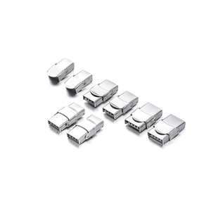 Polished stainless steel folding watch clasps and buckles for DIY bracelet hardware repairs