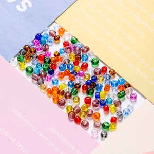 Perles de Verre Transparentes Colorées pour la Fabrication de Bijoux DIY Bracelet Collier Fournitures d'Artisanat Fait Main Couleurs Mixtes Perles en Vrac