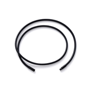 Cordón de collar trenzado negro con cierre de acero inoxidable para joyería DIY