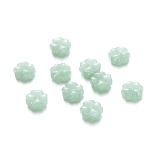Detalle de cuentas de trébol verde claro de 10mm para accesorios de joyería DIY