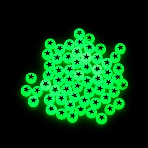 Perline acriliche fluorescenti con motivo a stella per gioielli fai da te
