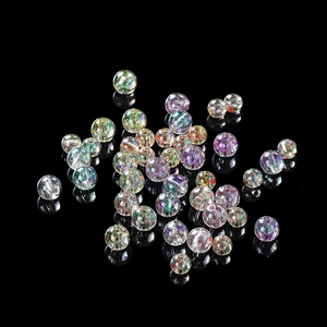 8-10mm kleurrijke acryl kralen met glitter voor het maken van DIY sieraden en armbanden