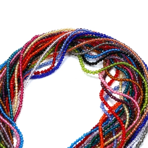 Perles de cristal de verre facettées de 2 mm en plusieurs couleurs pour bijoux DIY
