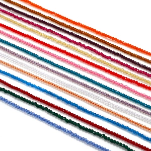 Perles en cristal de verre facettées 2mm multicolores pour la fabrication de bijoux DIY