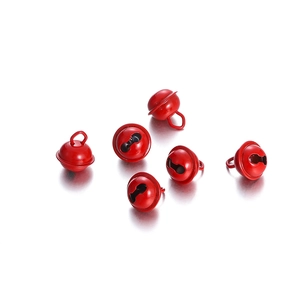 Set mit sechs roten 14mm Metallglöckchen für Bastelarbeiten und Haustierhalsbänder