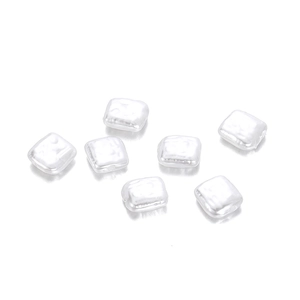 Macro di perle quadrate barocche in ABS bianco per la creazione di gioielli fai da te