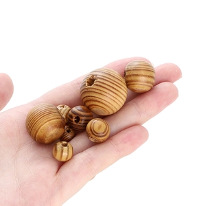 Natural maple wood beads with smooth finish and pre-drilled holes for DIY jewelry