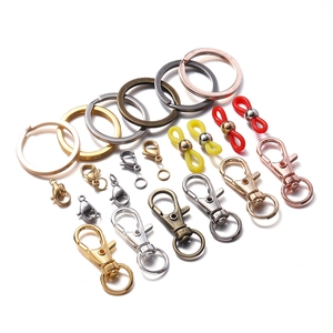 DIY-Schlüsselanhänger-Set mit Karabinerverschlüssen und Schlüsselringen in Metalloptik