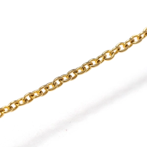 Poliertes Gold-Edelstahl-Gliederkette mit ovalen Gliedern für DIY Schmuckherstellung