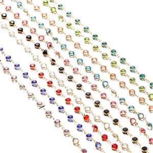 Gekleurde zirkonia gouden kettingen voor DIY sieraden maken en ketting accessoires