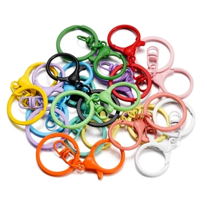 Ganci per Portachiavi con Chiusura a Moschettone in Lega Laccata Colorata per Ciondoli per Borse Fai-da-te Risultati per la Creazione di Gioielli Portachiavi Decorativi da Donna