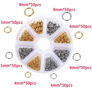 Edelstahl Schmuckherstellung Zubehör Kit Biegeringe Karabinerverschlüsse Für DIY Handgefertigte Armband Halskette Reparatur