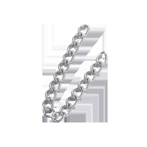 Polierte silberne Edelstahl-Ovalgliederkette für DIY-Schmuck und Bastelarbeiten