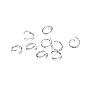Anellini aperti in acciaio inossidabile 304 argento per accessori gioielli fai-da-te