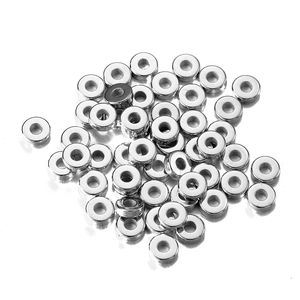 Polished silver CCB spacer beads in bulk for DIY jewelry making and crafts