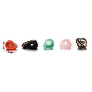 8mm irregular heart acrylic beads in 5 colors for DIY jewelry making with hole