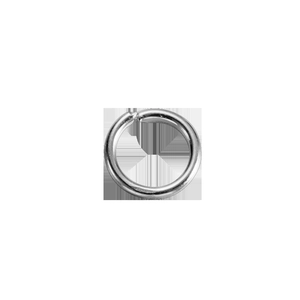 Macro detail of high-shine silver metal open jump rings for jewelry making kit