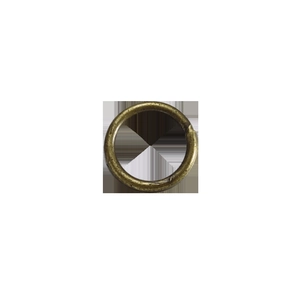 Detailed view of antique bronze DIY metal jewelry jump rings with a vintage textured finish