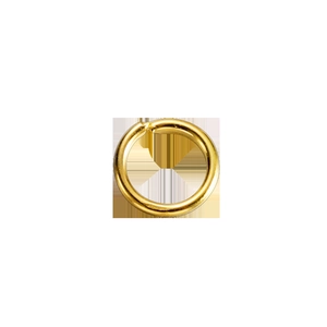 Macro shot of gold-plated jump rings for DIY jewelry making and bracelet repair projects