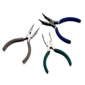 Juego de tres alicates para joyería con puntas curvas, largas y redondas para bricolaje