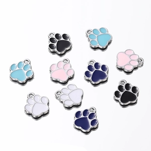 Legierung Emaille Bärentatze Anhänger Tierpfote Charms Für DIY Schmuckherstellung Armband Halskette Zubehör