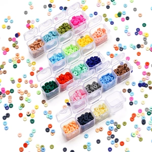 Perles Heishi en Pâte Polymère Multicolore Rondes Plates Perles d'Espacement pour DIY Bracelet Collier Bijoux Artisanat