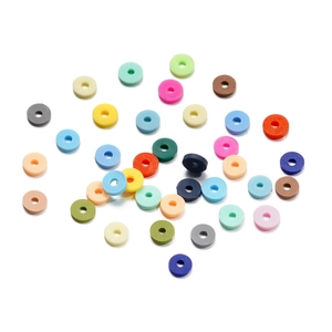Perles heishi rondes plates de 6 mm multicolores pour bracelets et bijoux DIY