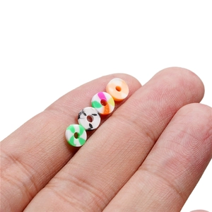 Perline Heishi bicolore da 6mm in argilla polimerica per gioielli fai da te