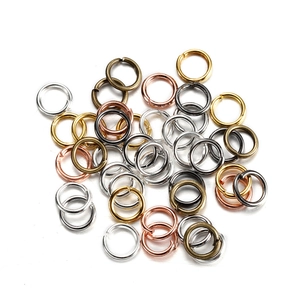 Mix of colorful metal jump rings for DIY jewelry making in various metallic finishes