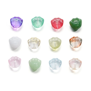 Perline in vetro a zampa di gatto per gioielli fai-da-te in set da 12 colori assortiti