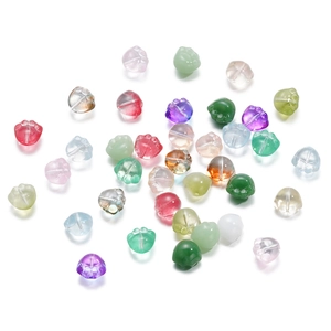 Macro di perle in vetro traslucido a forma di zampa di gatto per creazioni fai-da-te