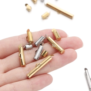 Chiusure a scorrimento in acciaio inossidabile per gioielli DIY in oro e argento