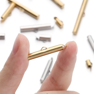 Terminali a scorrimento lucidi in oro e argento per gioielli multifilo e creazioni DIY