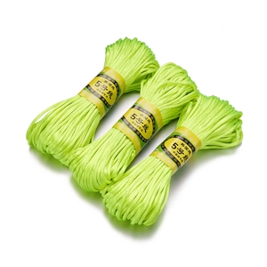 Drie bundels 2,5mm neongroen koord voor Chinese knopen en DIY sieraden maken van garen