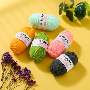 Soft Polyester Milk Cotton Yarn For DIY Hand Knitting Crochet Dolls Flowers Multi Strand Weaving Thread Handcraft Material