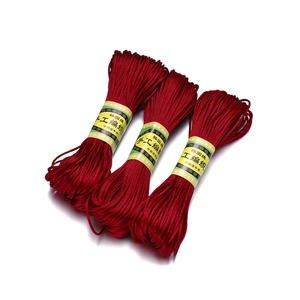 Drie rollen donkerrood 2,5mm nylon koord voor Chinese knoop DIY-sieraden maken