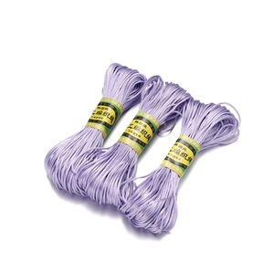 Drie bundels lavendelkleurig 2,5 mm nylon koord voor Chinese knopen en DIY sieraden