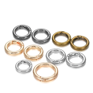 Στρογγυλοί Σύνδεσμοι O-Ring από Κράμα με Ελατήριο για Κατασκευή Κοσμημάτων DIY Αξεσουάρ Τσαντών και Μπρελόκ