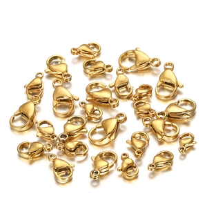 Cierres De Langosta Conectores De Joyas Acero Inoxidable Chapado En Oro De 18K Para Fabricación De Collares Pulseras DIY