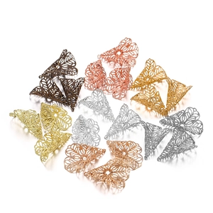 DIY Schmuck 28mm hohle Trompetenblüten Perlenkappen in verschiedenen Metallfarben