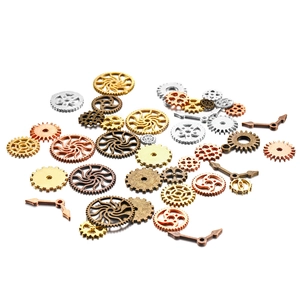 Mixed Steampunk Gears And Clock Hands Alloy Metal Charms For DIY UV Resin Jewelry Making Filling Vintage Industrial Findings